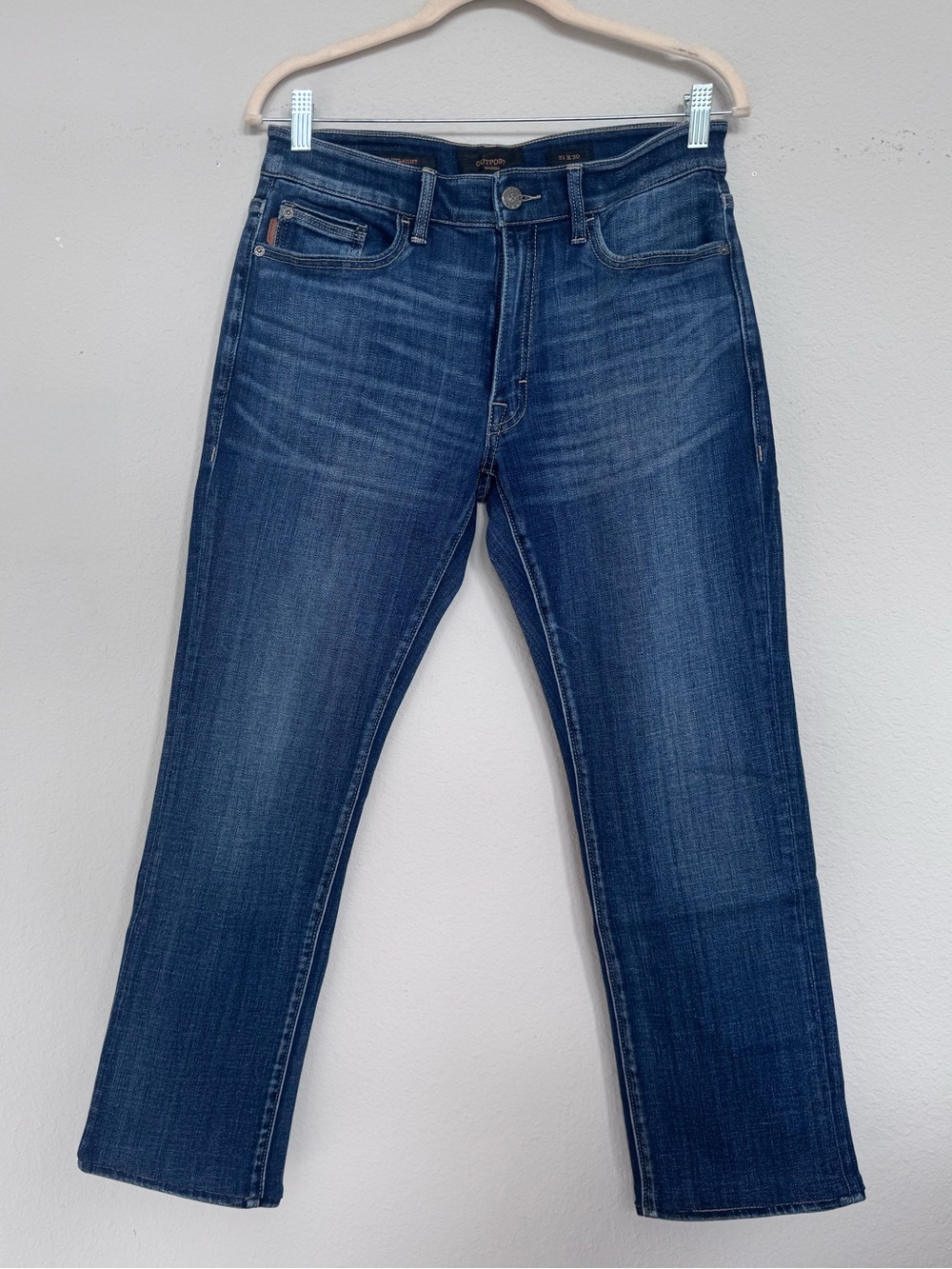 Outpost Makers Men's Slim Straight Denim Jeans Size 31x30 (Measures 32x27) Blue
